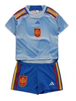 Billige Spania Bortedraktsett Barn VM 2022 Kortermet (+ Korte bukser)